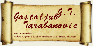 Gostoljub Tarabanović vizit kartica
